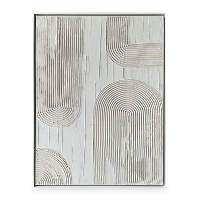 Distant Echoes Hand Painted Heavy Textured Wall Art – 36” x 48” | Œuvre d’art murale « Distant Echoes » peinte à la main à texture épaisse - 36 po x 48 po