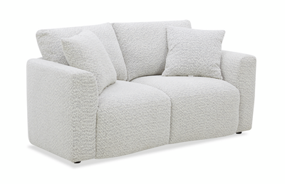 Waverly 68.11” Contemporary Fabric Loveseat with Removable Back Cushion – Linen | Causeuse contemporaine Waverly de 68,11 po en tissu avec coussin de dossier amovible - lin