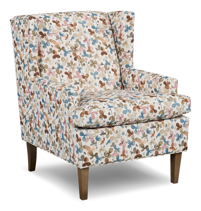Made in Canada Sofa Lab Customizable Wingback 30" Fabric Accent Chair – Rose Accent Fabric | Fauteuil d’appoint à oreilles personnalisable de Sofa Lab de 30 po fabriqué au Canada en tissu - tissu décoratif Rose