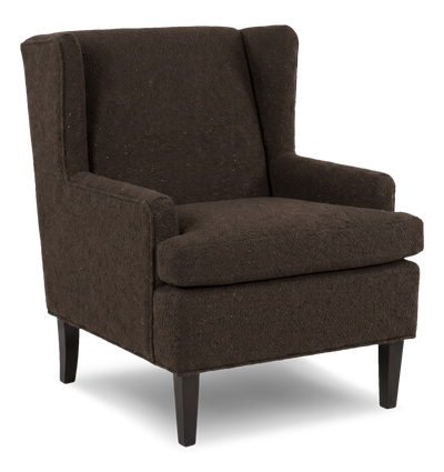 Made in Canada Sofa Lab Customizable Wingback 30" Fabric Accent Chair – Teddy Walnut | Fauteuil d’appoint à oreilles personnalisable de Sofa Lab de 30 po fabriqué au Canada en tissu - Teddy Walnut
