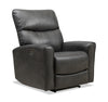Fauteuil à inclinaison électrique Quest de 36,5 po en cuir contrecollé - gris