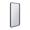 Miroir rectangulaire Arcus 30 po x 40 po fabriqué à la main avec coin arrondi - noir