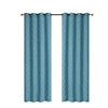Rideau de 96 po bleu en jacquard à motif d’arbres - ensemble de 2
