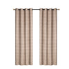 Rideau de 96 po taupe en jacquard à motif cubique - ensemble de 2