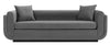 Sofa contemporain Edmonda de Manhattan Comfort en velours avec coussins - gris foncé