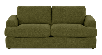 Made in Canada Customizable Sofa Lab Curve 86" Fabric Condo Sofa – Chenille Moss | Sofa personnalisable Curve de Sofa Lab de 86 po de format condo fabriqué au Canada en tissu - Chenille Moss