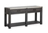 Table de salon Alders de 56 po avec dessus en marbre et rangement - noir Ravenwood