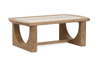 Table à café Caroline de 50 po avec rangement et dessus en marbre - beige Riverbend