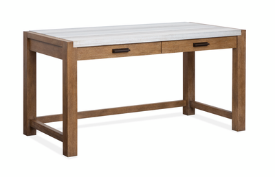 Grafton 60" Desk with Marble Top and Storage - Sierra Brown | Bureau Grafton de 60 po avec dessus en marbre et rangement - brun sierra