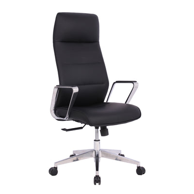 Tygerclaw Executive High Back Microfiber PU Office Chair - Black|Fauteuil président en microfibre de polyuréthanne TygerClaw à dossier haut - noir