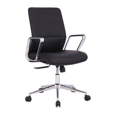 Tygerclaw Mid Back Microfiber PU Office Chair - Black|Fauteuil de bureau en microfibre de polyuréthanne TygerClaw à mi-dossier - noir