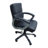 Chaise de bureau TygerClaw mi-dossier en similicuir en polyuréthanne - noire