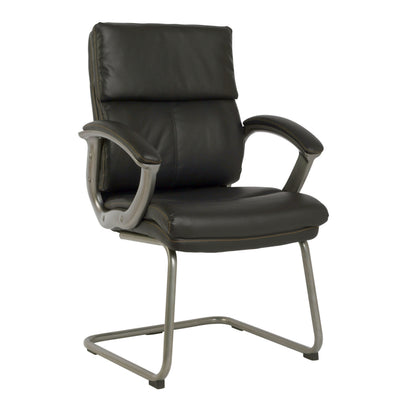 Tygerclaw 24" Mid Back PU Leather Office Chair - Black|Chaise de bureau TygerClaw mi-dossier en similicuir en polyuréthanne - noire