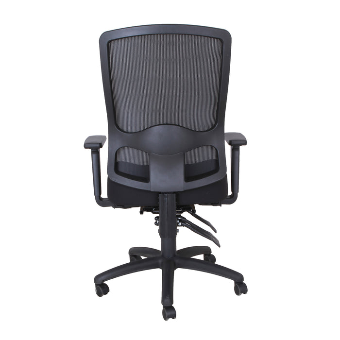 Fauteuil de bureau réglable en mailles TygerClaw mi-dossier - noir