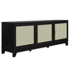 Meuble pour téléviseur moderne Sheridan de Manhattan Comfort de 62,99 po avec cannage - noir