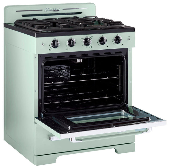 Cuisinière à gaz Classic Rétro par Unique de 30 po à convection - UGP-30CR LG