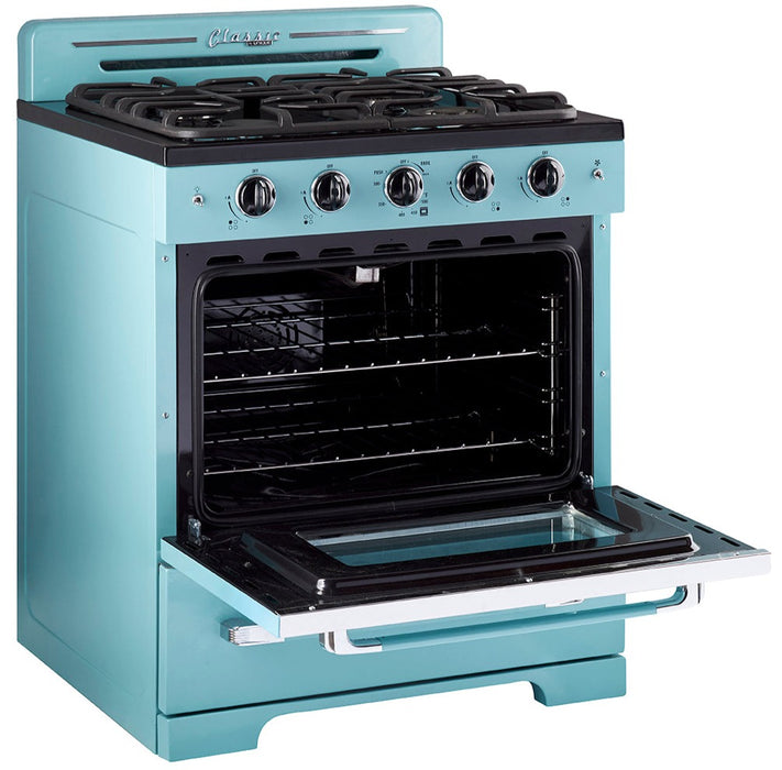 Cuisinière à gaz Classic Rétro par Unique de 30 po à convection - UGP-30CR T