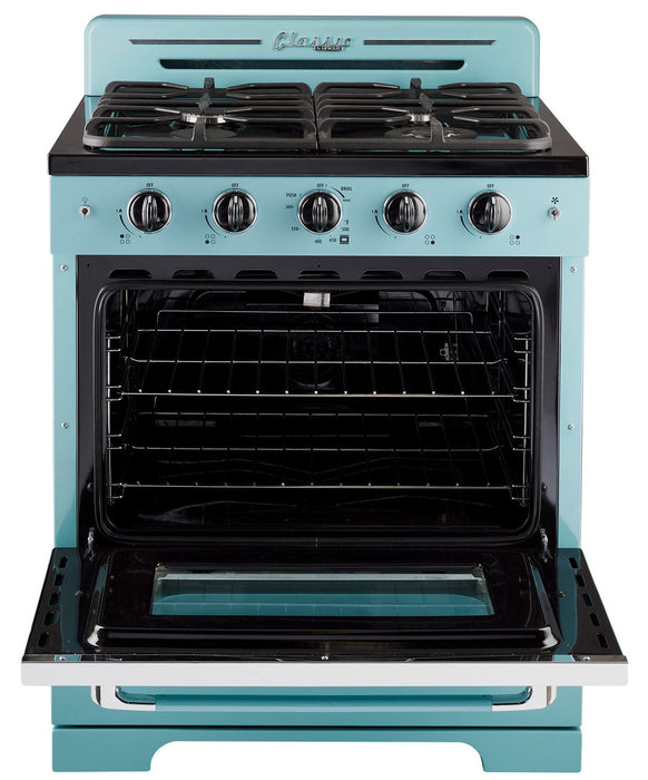 Cuisinière à gaz Classic Rétro par Unique de 30 po à convection - UGP-30CR T