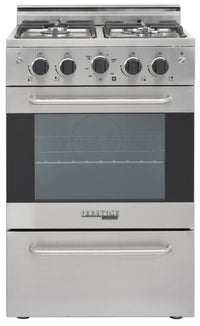 Cuisinière à gaz Prestige par Unique de 24 po à convection - UGP-24V PC1 S/S