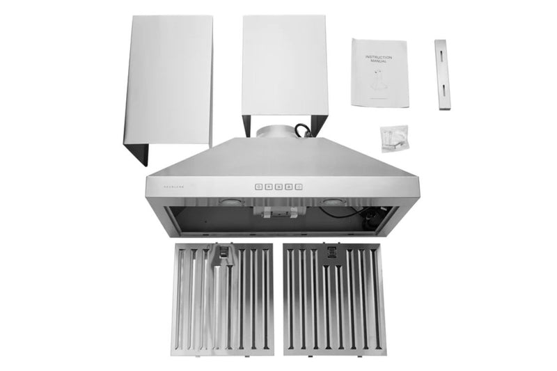 Hotte de cuisinière murale convertible Hauslane Pro de 30 po blanc mat - WM-530WHT-30P