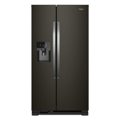Whirlpool 33" 21 Cu. Ft. Side-by-Side Refrigerator - Black Stainless - WRS321SDHV | Réfrigérateur Whirlpool de 21 pi³ et de 33 po à compartiments juxtaposés - acier inoxydable noir - W…