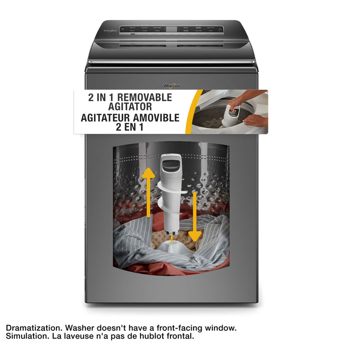 Laveuse intelligente Whirlpool à chargement par le haut de 6 pi³ - ombre chrome - WTW8127LC