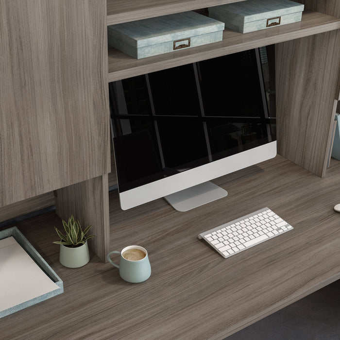 Crédence de rangement Affirm de 71,10 po de qualité commerciale avec 2 armoires - orme Hudson