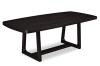 Table de salle à manger Alma de 86 po (L) avec base à tréteaux - anthracite noir