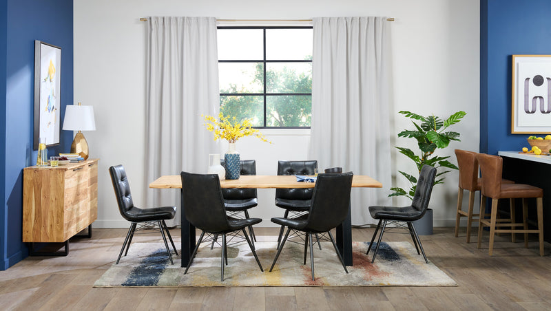 Tabouret Arlo de hauteur comptoir en tissu de cuir végétalien - cuivre