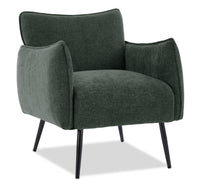 Fauteuil d’appoint Arlo de 29,5 po en tissu d’apparence lin - vert