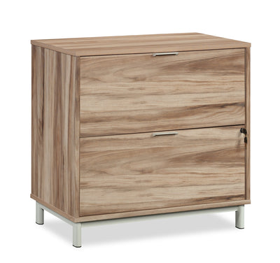 Bergen Circle 30.35" Commercial Grade 2-Drawer Filing Cabinet - Natural Wood |Classeur Bergen Circle de 30,35 po de qualité commerciale à 2 tiroirs - bois naturel