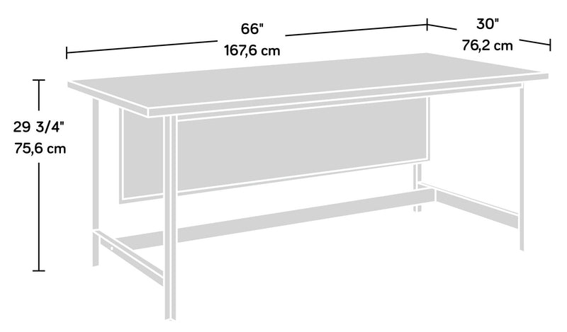 Bureau de type table Briarbrook de 65,98 po de qualité commerciale - brun