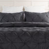 Ensemble d'édredon Brianna 3 pièces gris foncé pour lit double ou grand lit