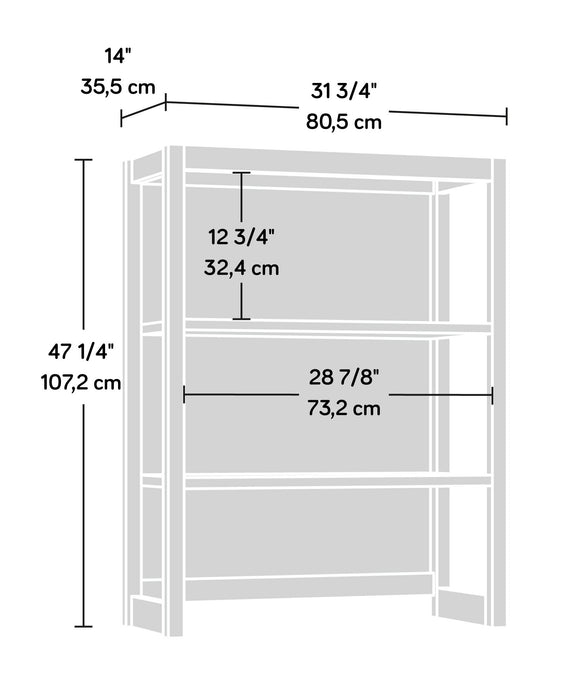 Crédence tout usage Cannery Bridge de 31,70 po de qualité commerciale à 3 tablettes - brune