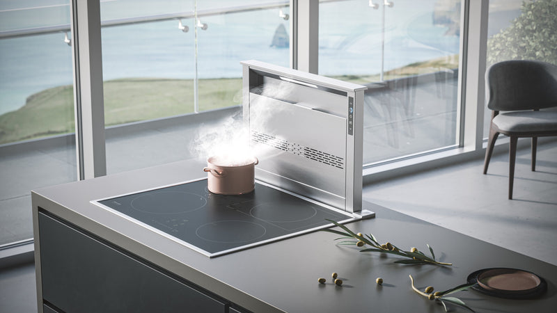 Hotte de cuisinière BESTMD CatturaMC de série D49M de 48 pouces à aspiration descendante - D49M48SB