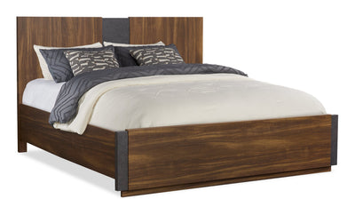 Scott Living Dante Panel Bed with Headboard & Frame, Brown - King Size | Lit à panneaux Dante de Scott Living avec tête de lit et cadre de lit, brun - format très grand lit