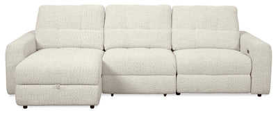 Scott Living Elevate Modular 3-Piece Left-Facing Chenille Fabric Power Reclining Sectional – Beige | Sofa sectionnel modulaire à inclinaison électrique de gauche Elevate de Scott Living 3 pièces en tissu de chenille - beige