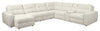 Sofa sectionnel modulaire à coulissement et inclinaison électriques de gauche Elevate de Scott Living 7 pièces en tissu de chenille - beige
