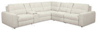 Sofa sectionnel modulaire à inclinaison électrique en forme de L Elevate de Scott Living 6 pièces avec console de rangement - beige
