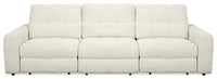 Sofa modulaire à inclinaison électrique Elevate de Scott Living de 115 po en tissu de chenille - beige