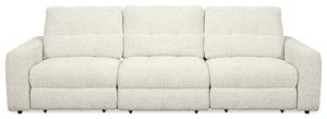 Sofa modulaire à inclinaison électrique Elevate de Scott Living de 115 po en tissu de chenille - beige
