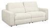 Causeuse modulaire Elevate de Scott Living de 82 po en tissu en chenille avec coulissement électrique - beige