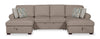 Sofa-lit sectionnel Haven de Scott Living 3 pièces en tissu de chenille avec 2 fauteuils longs de rangement - taupe