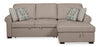 Sofa-lit sectionnel de droite Haven de Scott Living 2 pièces en tissu de chenille avec fauteuil long de rangement - taupe