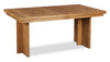 Table de salle à manger Henri de Scott Living de 66 po à 84 po (L) en bois avec rallonge et base à tréteaux - brune