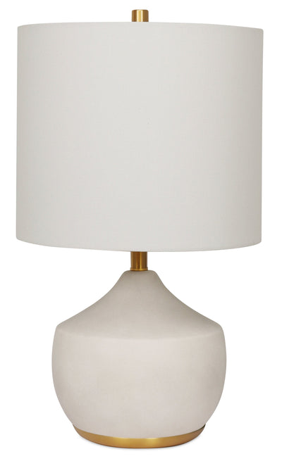 Kort & Co. 25" Iris Cream and Gold Ceramic Table Lamp|Lampe de table Iris de Kort & Co. de 25 po en céramique, crème et dorée