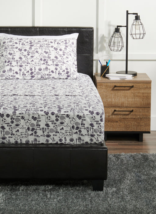 Ensemble de draps Joey 4 pièces en coton pour lit double