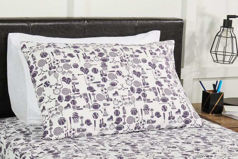 Ensemble de draps Joey 4 pièces en coton pour lit double