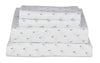 Ensemble de draps Flower 4 pièces de Kort & Co. pour grand lit - bleu et blanc