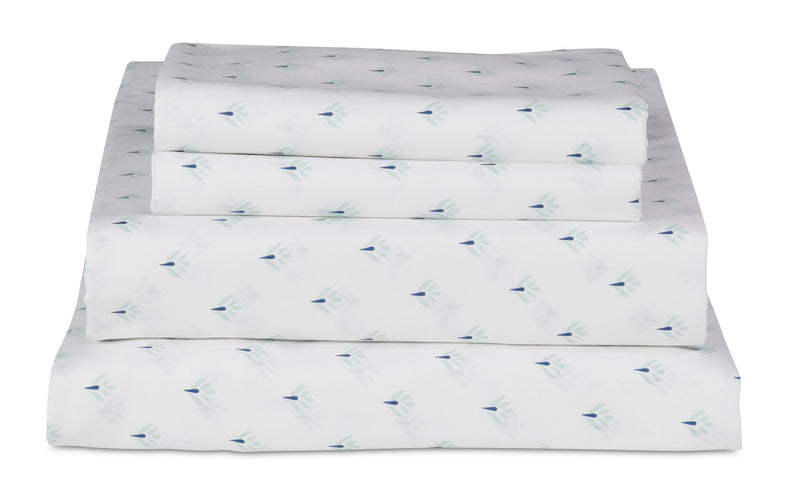 Threadmill Parure de lit 3 pièces en coton 500 fils pour lit simple XL, motif floria Threadmill Parure de lit 3 pièces en coton 500 fils pour lit simple XL, motif floria